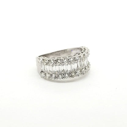 Baguette and Brilliant Diamond Dress Ring, 2.15 carat total