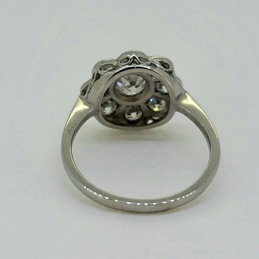 Diamond Daisy Cluster Engagement Ring in Platinum, 1.65 carats