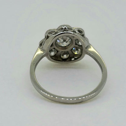 Diamond Daisy Cluster Engagement Ring in Platinum, 1.65 carats
