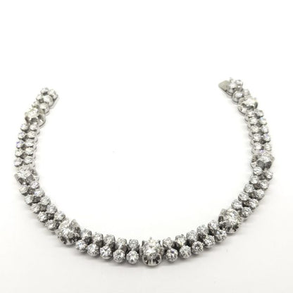 Double Row Diamond Bracelet, over 10 carats