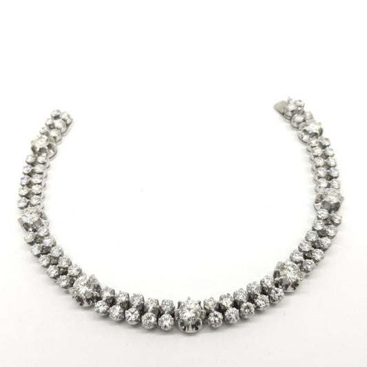 Double Row Diamond Bracelet, over 10 carats