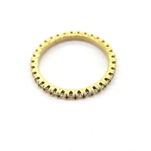 0.71ct Diamond Full Eternity Band Ring in Yellow Gold, 18ct yellow gold band set throughout with 0.71 carats of sparkling brilliant-cut diamonds