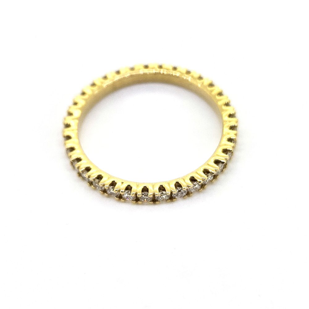 0.71ct Diamond Full Eternity Band Ring in Yellow Gold