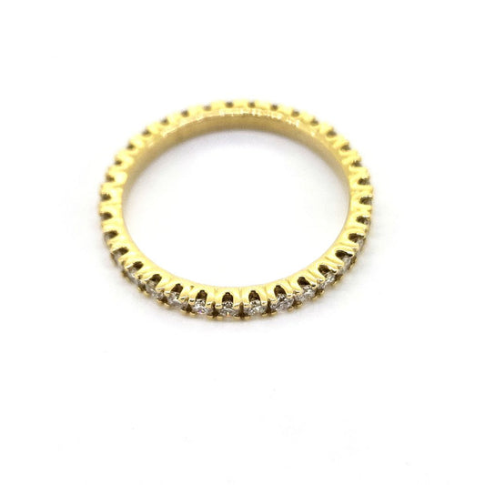 0.71ct Diamond Full Eternity Band Ring in Yellow Gold