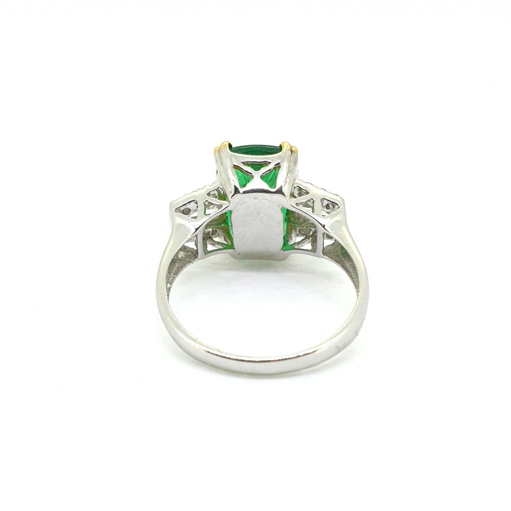 3.28ct Emerald and Diamond Dress Ring