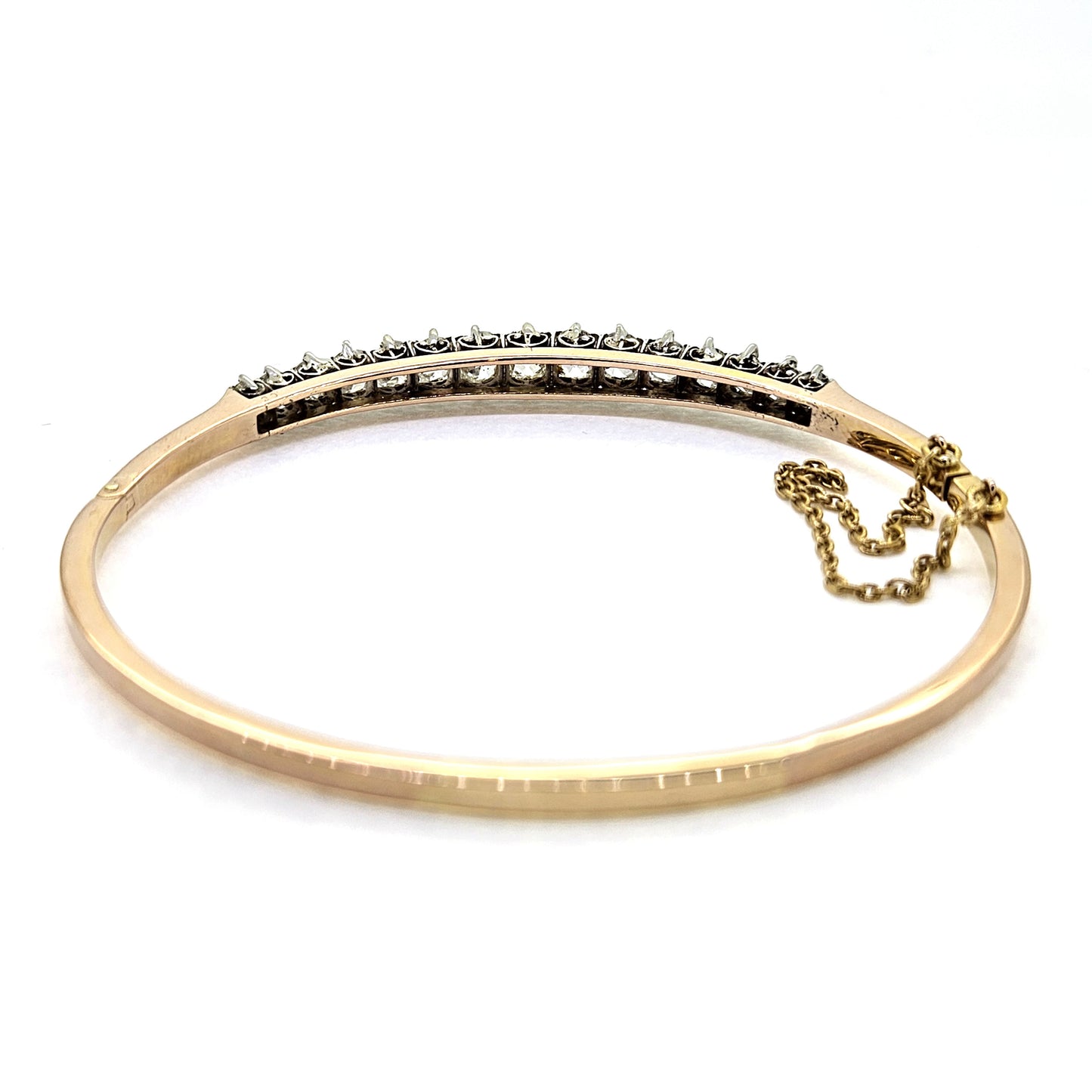 Antique French 5ct Diamond Bangle Bracelet