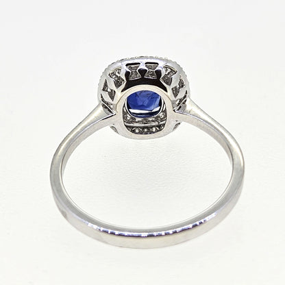 Sapphire and Diamond Cluster Ring S1.21 D.28 18ct
