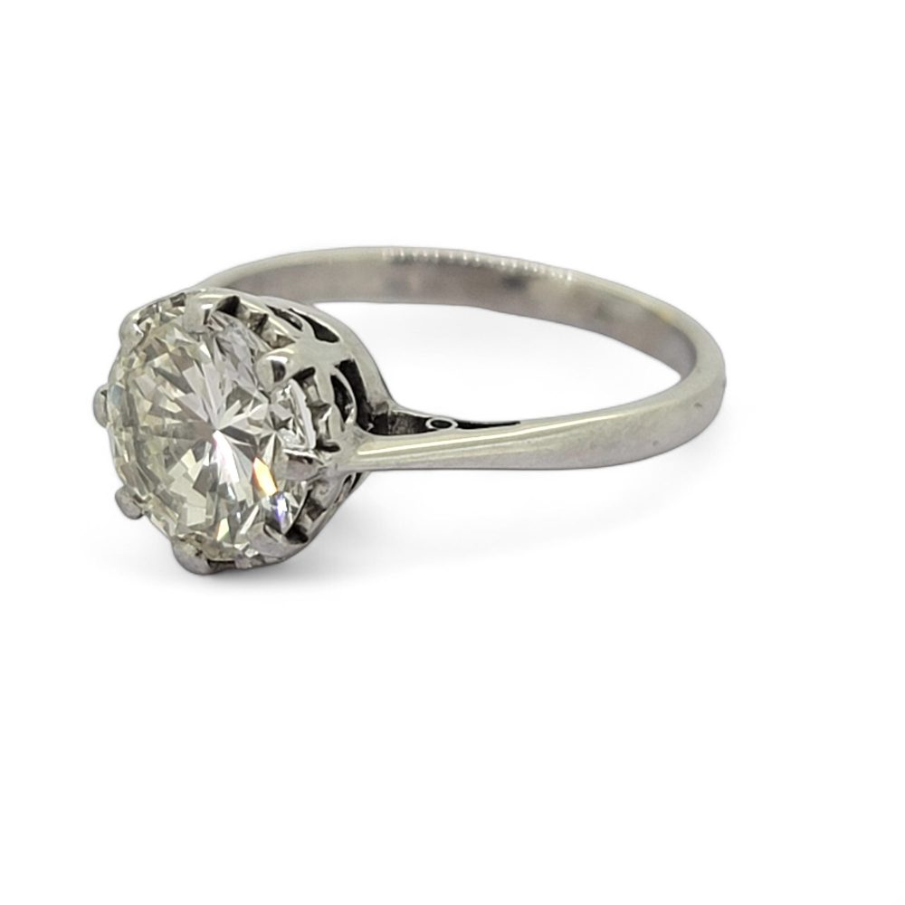 1.80ct Diamond Solitaire Engagement Ring in Platinum, single stone 1.80 carat round brilliant-cut diamond eight-claw set and mounted in platinum