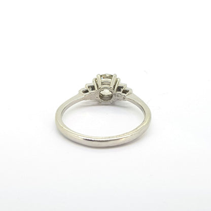 Vintage 0.91ct Old Cut Diamond Solitaire Engagement Ring in Platinum