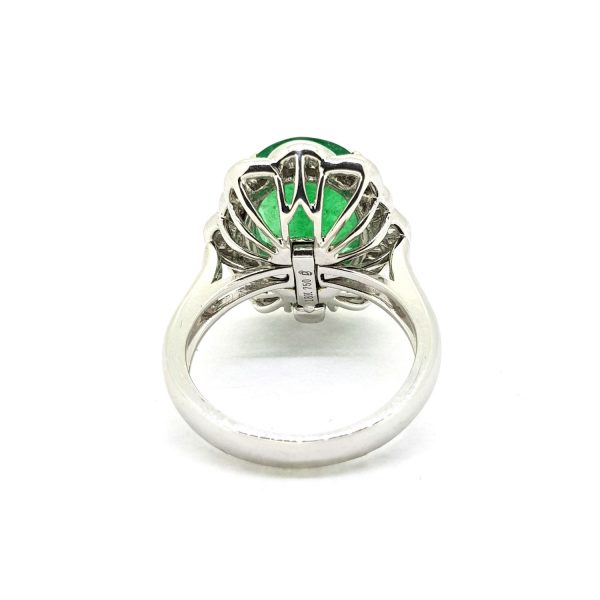 4.9ct Emerald and Diamond Dress Ring in 18ct White Gold