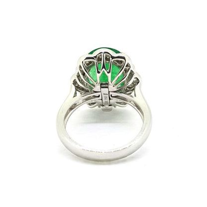 4.9ct Emerald and Diamond Dress Ring in 18ct White Gold