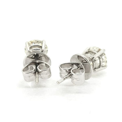 Pair of Diamond Stud Earrings, 2.86 carats, G/H, VS2, 18ct White Gold