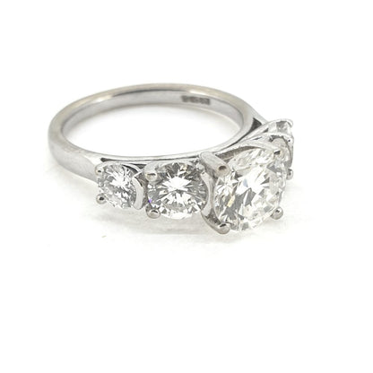Brilliant Cut Diamond Five Stone Ring, 1.10ct central stone F/G colour