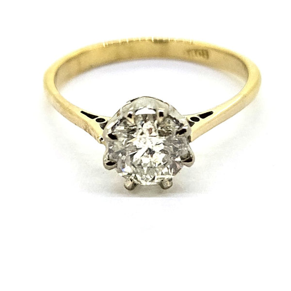 1ct Diamond Solitaire Engagement Ring in 18ct Gold