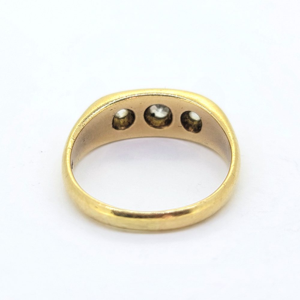 Victorian Antique 0.50ct Old Cut Diamond Three Stone Ring