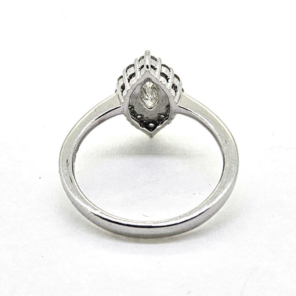 0.50ct Marquise Diamond Navette Cluster Engagement Ring