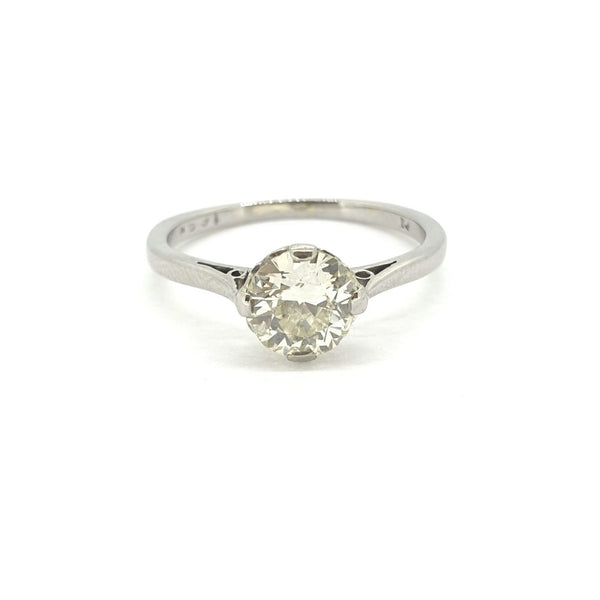 1ct Diamond Solitaire Engagement Ring in Platinum