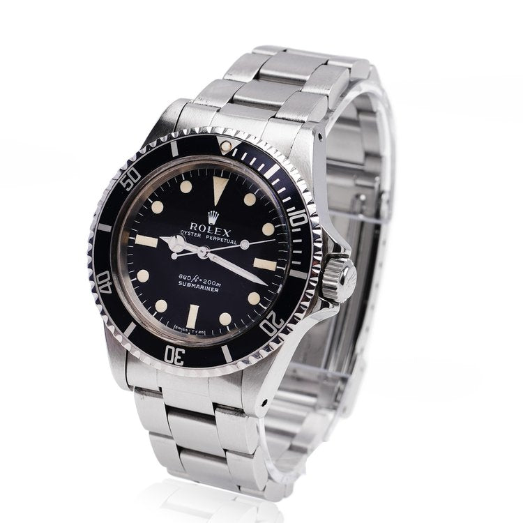 Rare Vintage Rolex Oyster Perpetual Submariner 5513 MK II Maxi Dial Stainless Steel Automatic Watch with box and papers. Signed Made in 1979