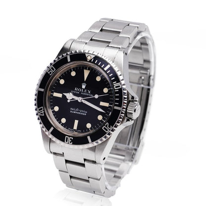 Rare Vintage Rolex Oyster Perpetual Submariner 5513 MK II Maxi Dial Stainless Steel Automatic Watch with box and papers. Signed Made in 1979