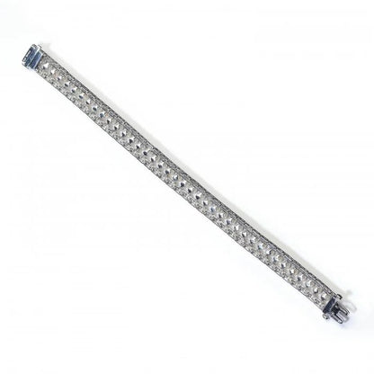 Modern Pearl and Diamond Bracelet in Platinum, 3.81 carats