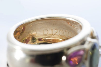 Cartier Multi Gem set 18ct Yellow Gold Ring, with original box, Signed, Circa 1994