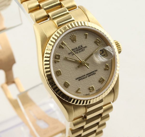 Rolex Datejust 18ct Yellow Gold 682781 Midsize Watch, Circa 1994