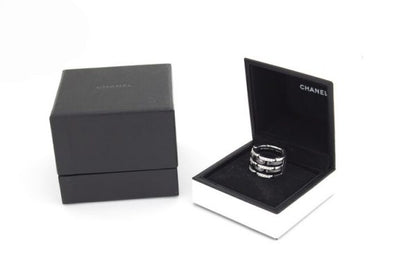 Chanel Ultra Black Ceramic, Diamond and 18ct White Gold Band Ring