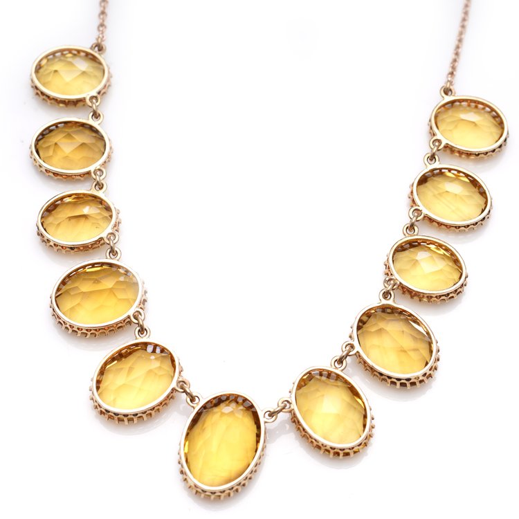 Vintage 71.20ct Citrine Necklace, Circa 1990s