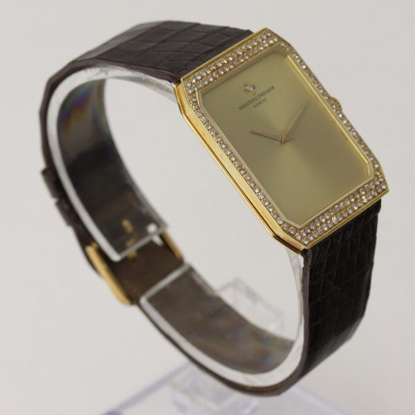 Vacheron Constantin 18ct Yellow Gold Manual Watch with Diamond Bezel