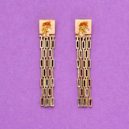 Tiffany and Co Multi Gemstone Fringe Drop Earrings in 18ct Yellow Gold