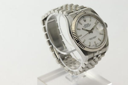 Rolex Datejust 116234 Stainless Steel Automatic Watch, White Gold Bezel