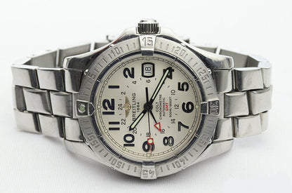 Breitling Colt GMT Gents 40mm Automatic Watch, Stainless steel bracelet, with Breitling papers.