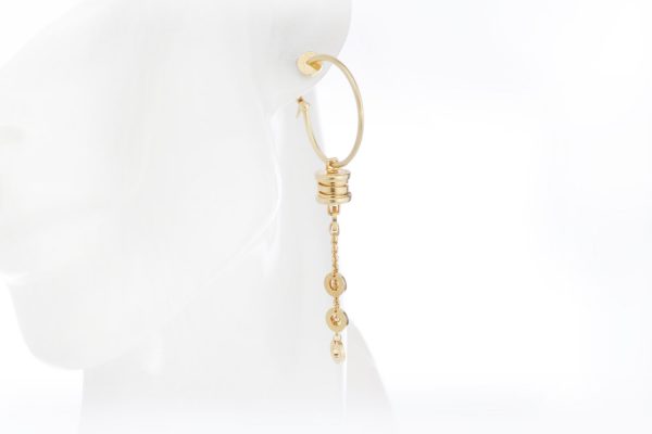 Bvlgari Vintage 18ct Yellow Gold Drop Earrings; Bulgari ladies 18ct yellow gold earrings. Fully hallmarked. Made in Italy, Circa 1990s