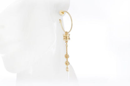 Bvlgari Vintage 18ct Yellow Gold Drop Earrings; Bulgari ladies 18ct yellow gold earrings. Fully hallmarked. Made in Italy, Circa 1990s