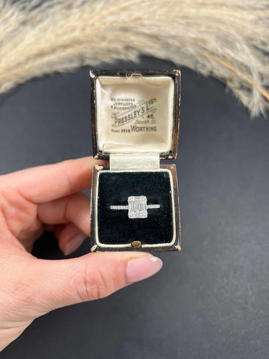 New Diamond Engagement Ring In 9 Carat White Gold