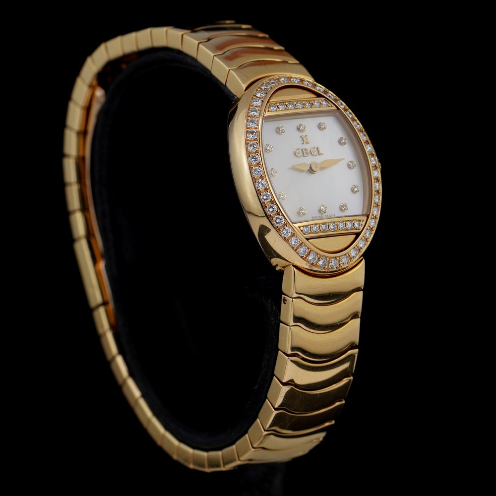 Ebel Satya 18ct Yellow Gold Watch with Diamonds and Mother-of-Pearl Dial