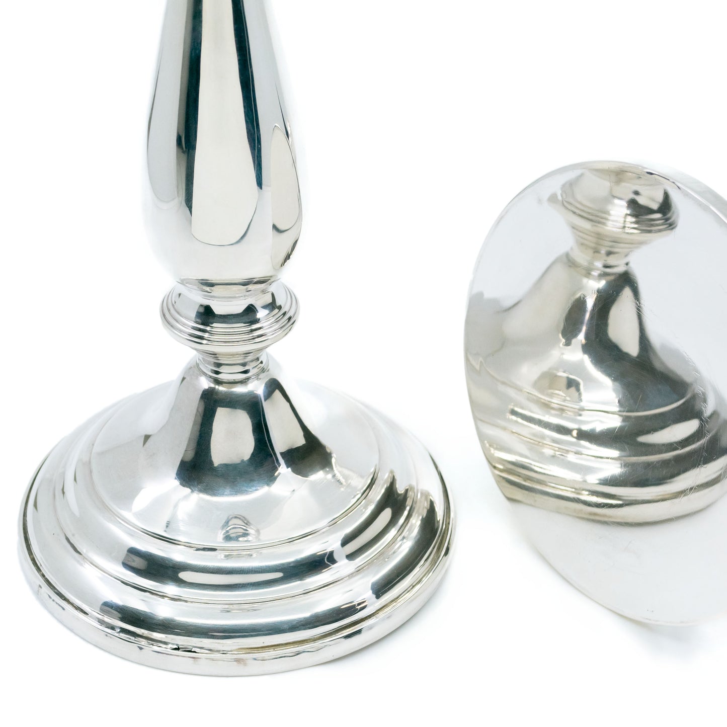Vintage Pair of Silver Convertible Candlesticks