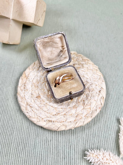 Antique 9ct Yellow Gold Edwardian Snake Ring, Chester Hallmarked
