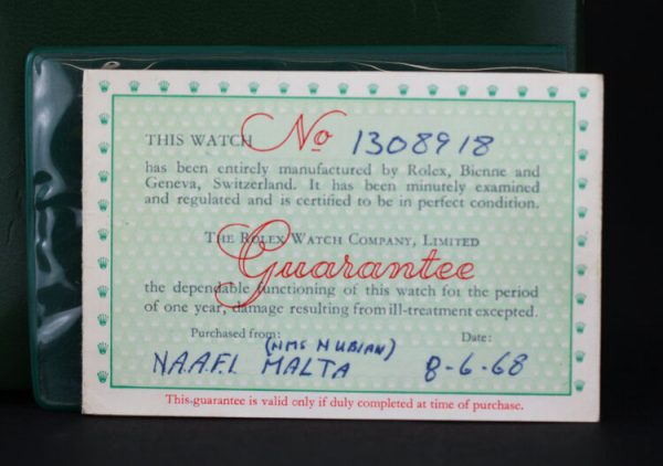 Vintage Rolex Oyster Precision 6424 Stainless Steel 34mm Manual Watch, with Box and Papers, engraved J Gaitskell, HMS Nubian marine engineer mechanic, Circa 1968