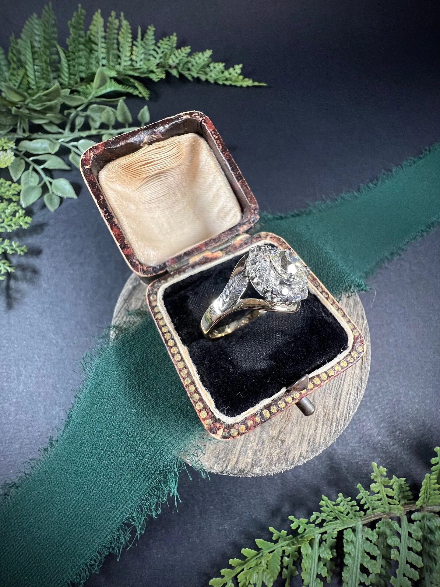 Victorian 14 Carat Two Colour Gold Diamond Cluster Ring, Circa 1890