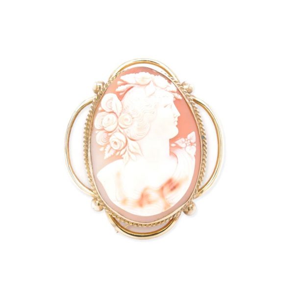 Antique Victorian Carmen Cameo Brooch, 9ct Yellow Gold, Circa 1900