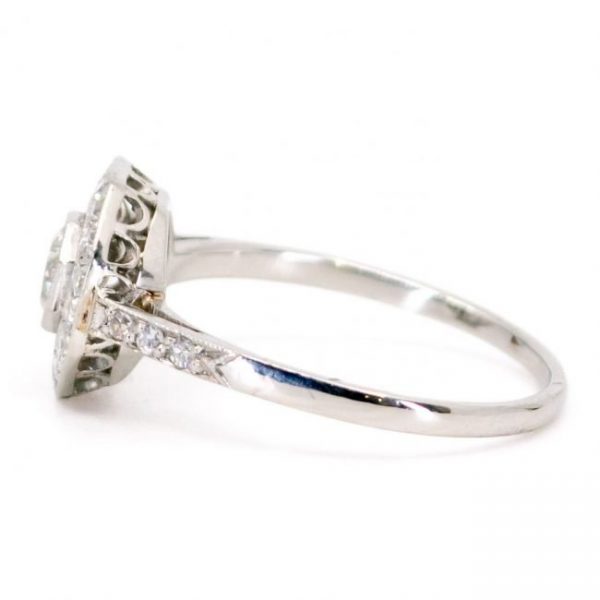 Art Deco Style 0.70ct Diamond and Platinum Dress Ring