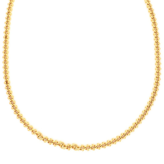 Vintage 18 Carat Yellow Gold Fancy Curb Link Necklace