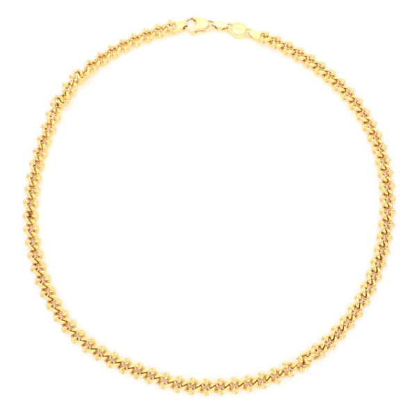 Vintage 18 Carat Yellow Gold Fancy Curb Link Necklace