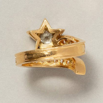Shooting Star Diamond Cluster Dress Ring in 18ct Yellow Gold, 1.40 carat total
