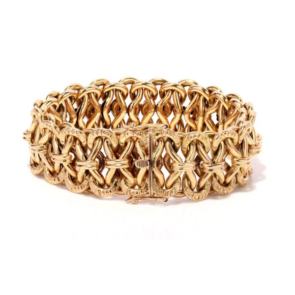 Antique French 18ct Yellow Gold Bracelet