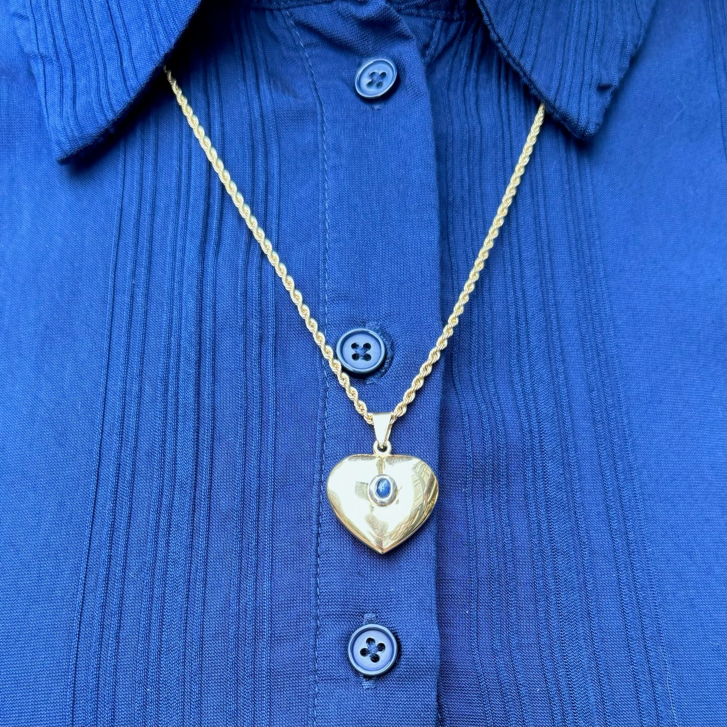 Sapphire 14k Heart-Shape Pendant 16379-8826
