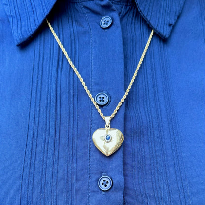 Sapphire 14k Heart-Shape Pendant 16379-8826