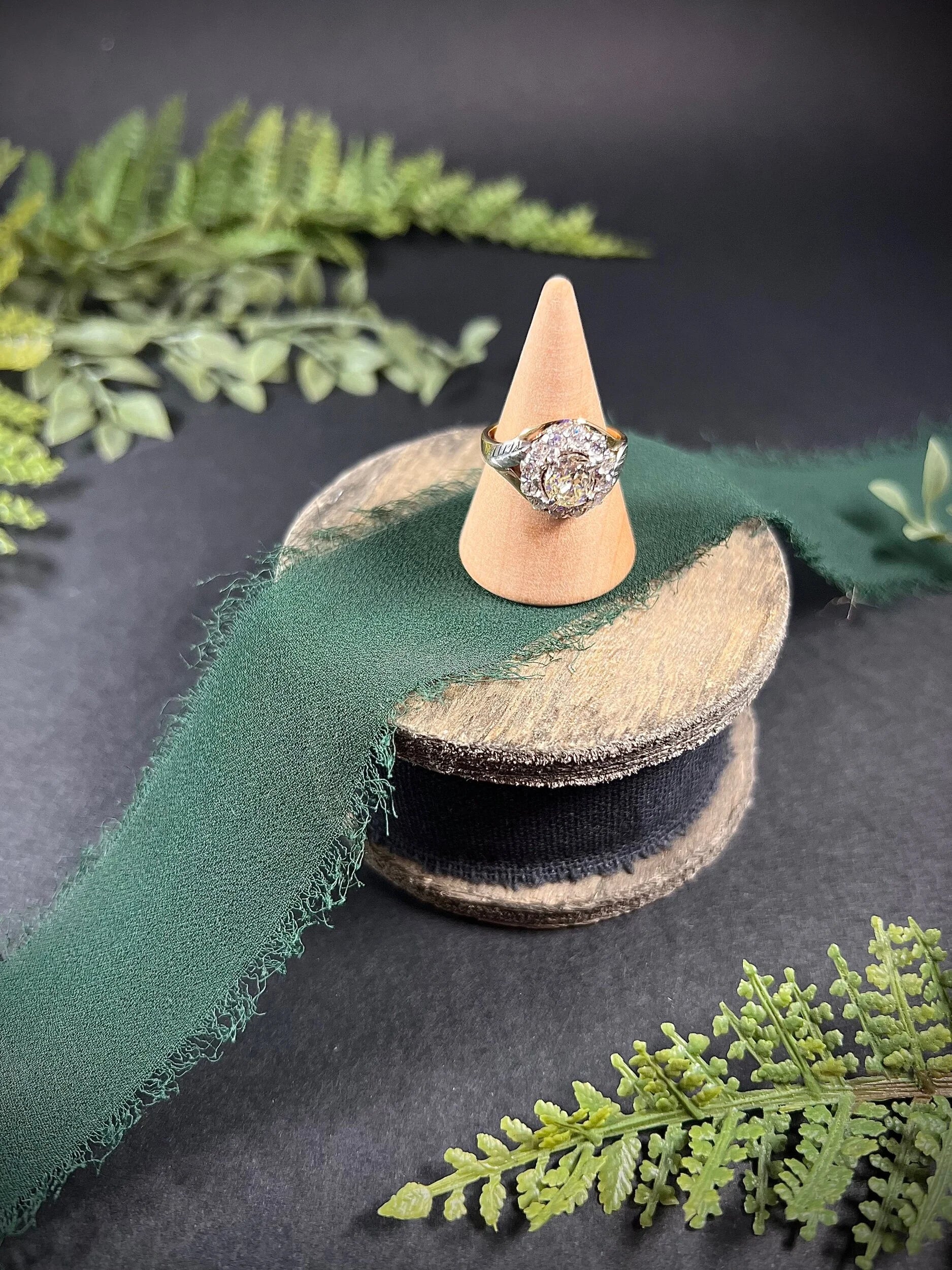 Victorian 14 Carat Two Colour Gold Diamond Cluster Ring, Circa 1890
