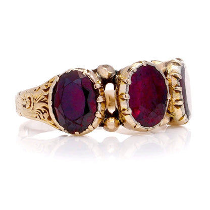 Garnet 9k Trilogy Ring 16410-8842